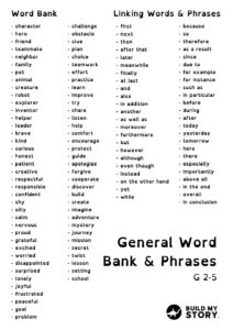 Word Bank & Phrases