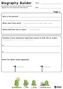 Biography Worksheets